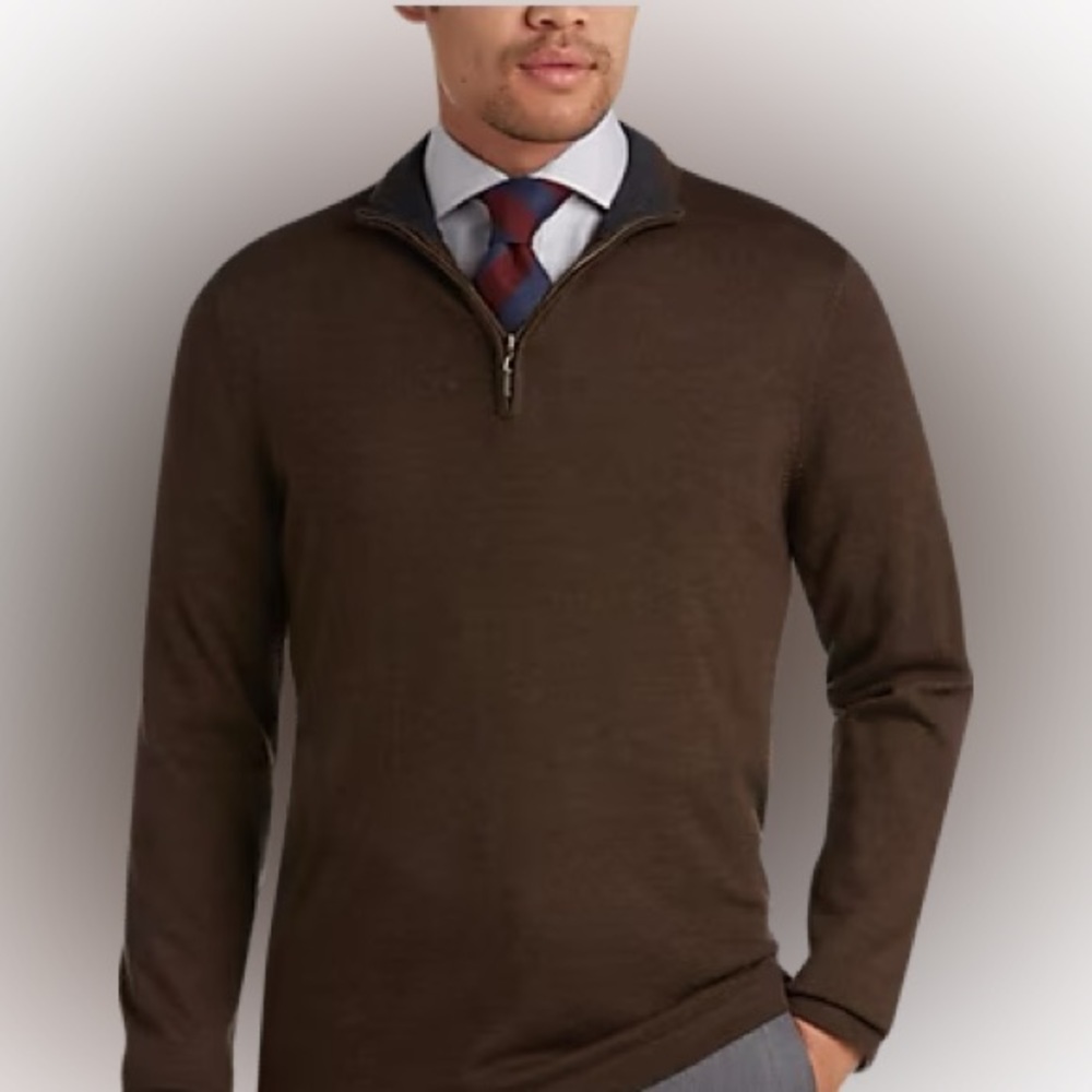 NWT Joseph Abboud Espresso Wool Sweater